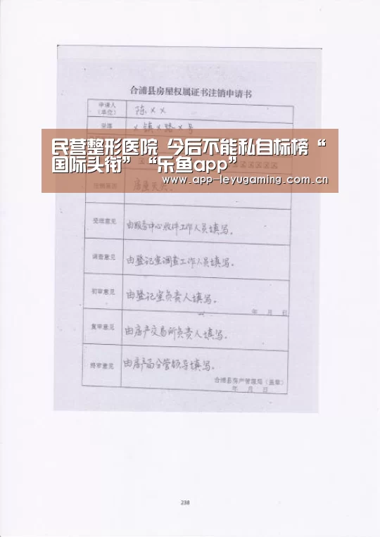 民营整形医院 今后不能私自标榜“国际头衔”“乐鱼app”(图2) 乐鱼